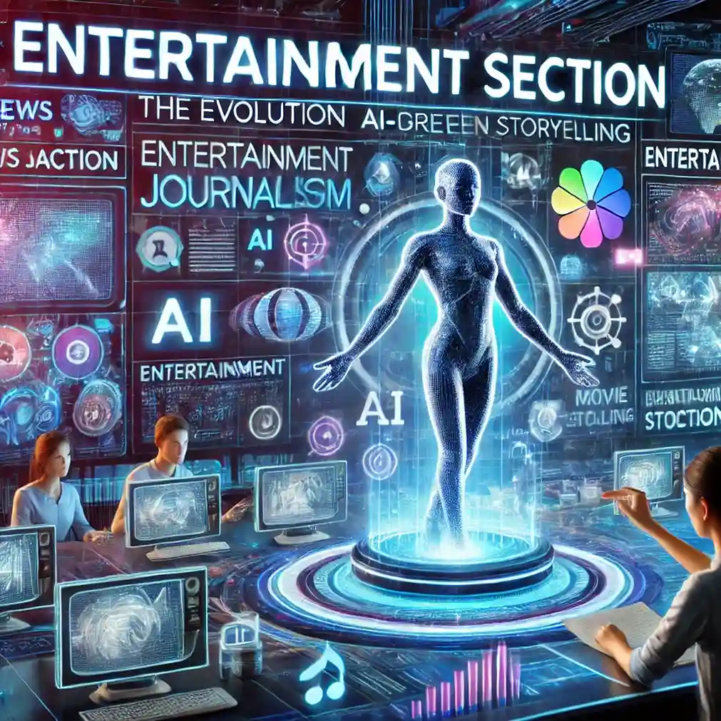 Entertainment Section Image: Exploring the evolution of entertainment journalism and AI-driven storytelling.
