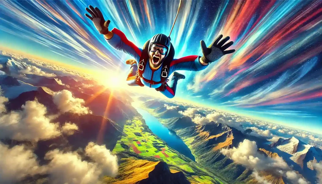 Adrenaline Adventure – "A skydiver experiencing an extreme adventure prize."