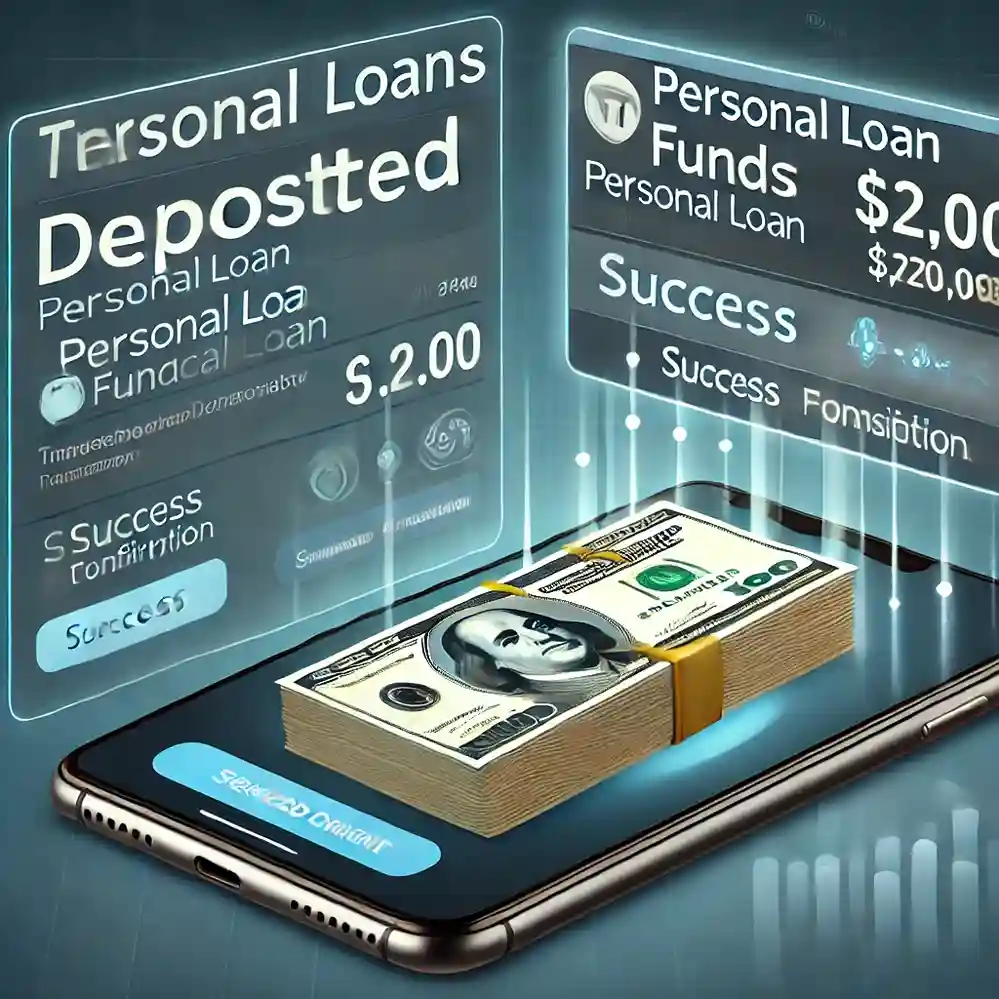Traceloans.com personal loan funds being deposited into a bank account